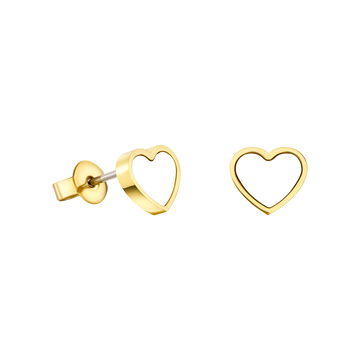 AMARE HEART SHAPED WHITE CHIP EARRING