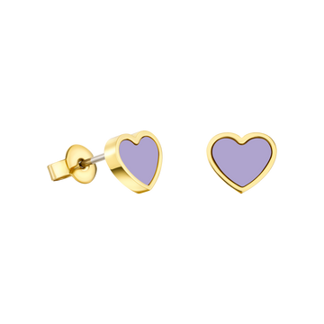 AMARE HEART SHAPED LAVENDER CHIP EARRING