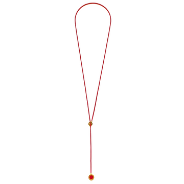 OCEAN RED CHAIN WITH RED CHIP LARIAT