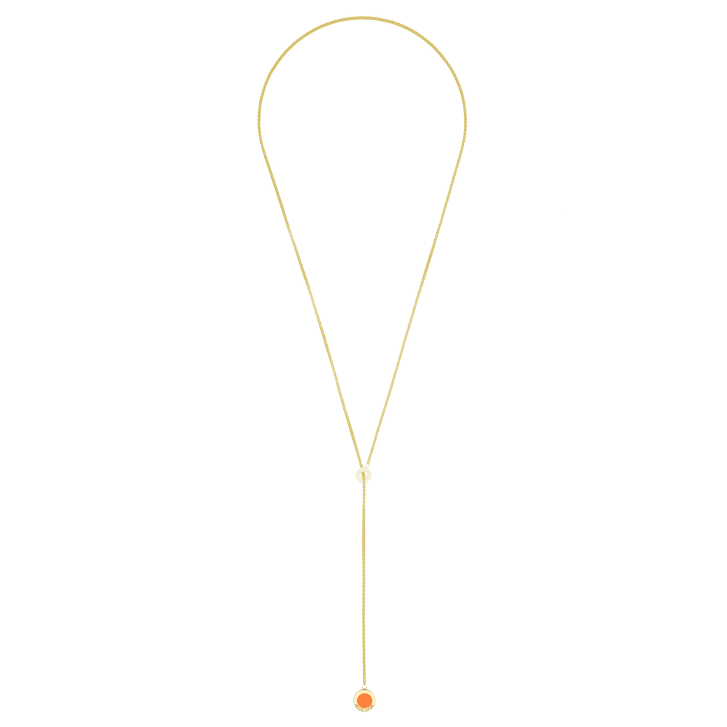 OCEAN ORANGE CHIP LARIAT