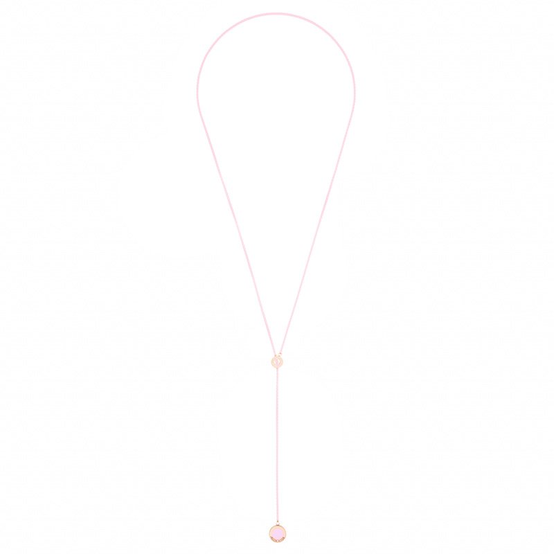OCEAN PINK CHAIN WITH LIGHT PINK CHIP LARIAT