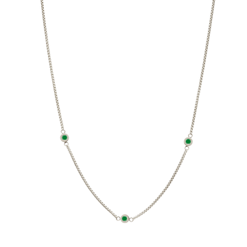 NEW WAVE GREEN 3 CHIPS NECKLACE