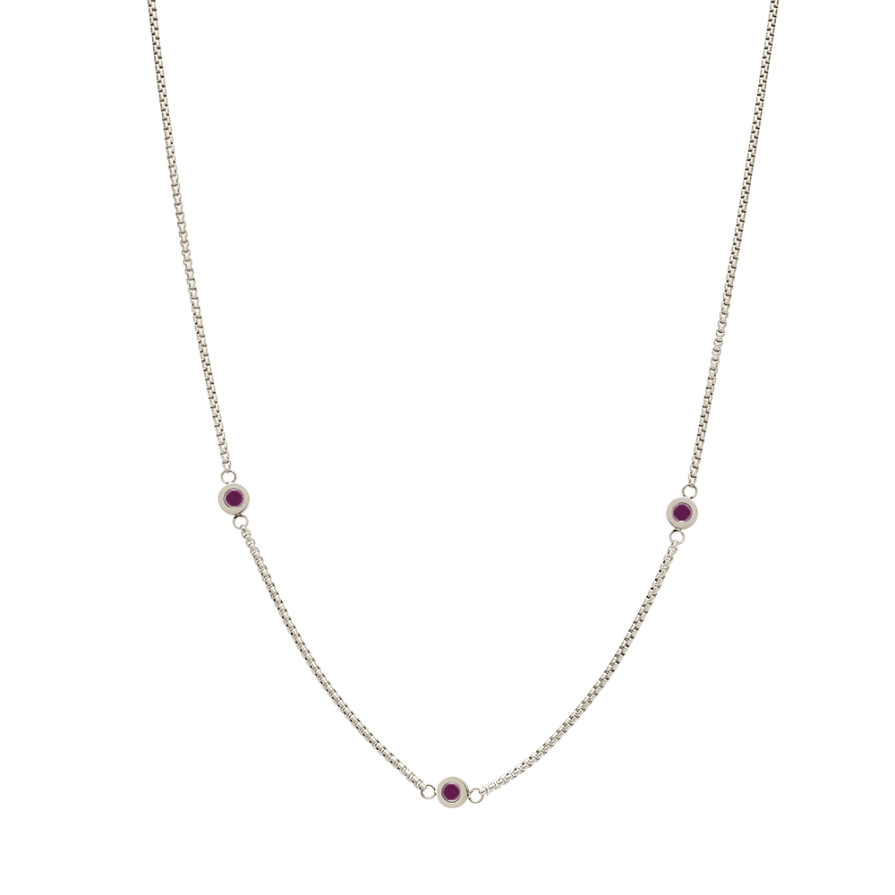 NEW WAVE PLUM 3 CHIPS NECKLACE