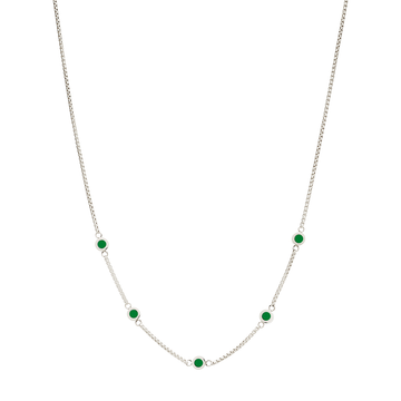 NEW WAVE GREEN 5 CHIPS NECKLACE