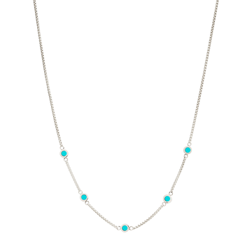 NEW WAVE TURQUOISE 5 CHIPS NECKLACE