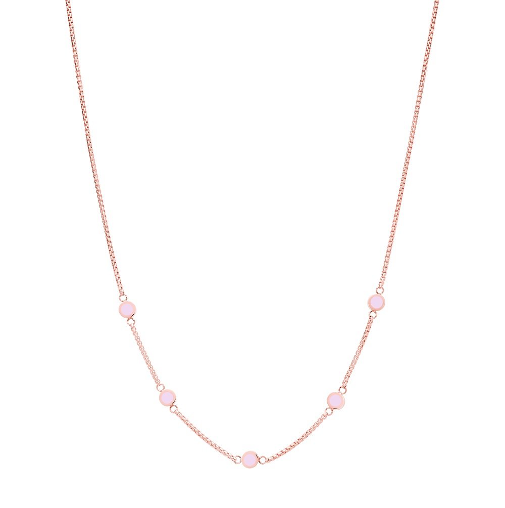 NEW WAVE PINK 5 CHIPS NECKLACE