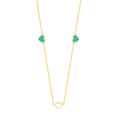 AMARE TURQUOISE WHITE CHIPS NECKLACE