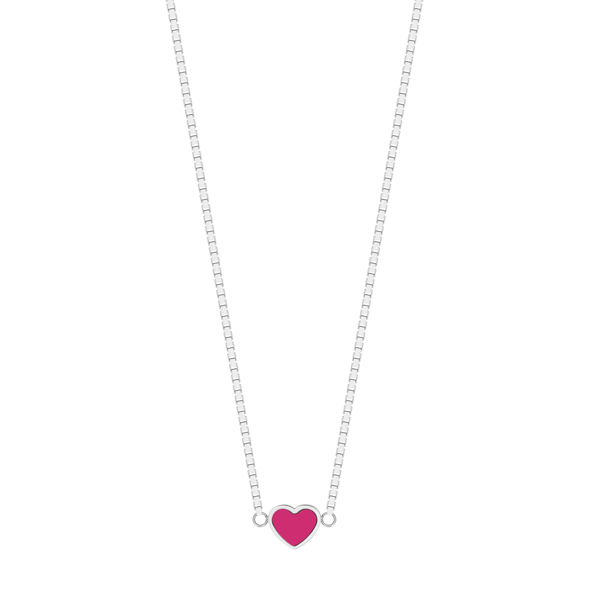 AMARE HEART SHAPED RASPBERRY CHIP NECKLACE