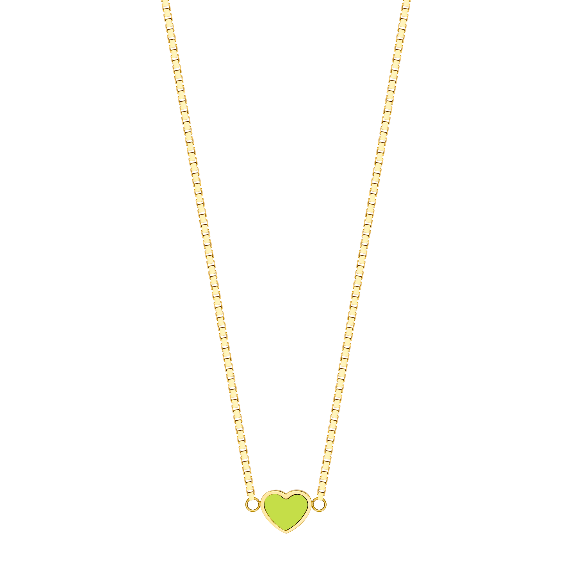 AMARE LIME GREEN CHIP NECKLACE