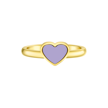 AMARE HEART SHAPED LAVENDER CHIP RING