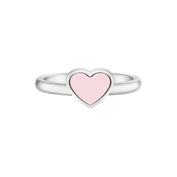 AMARE HEART SHAPED  LIGHT PINK CHIP RING