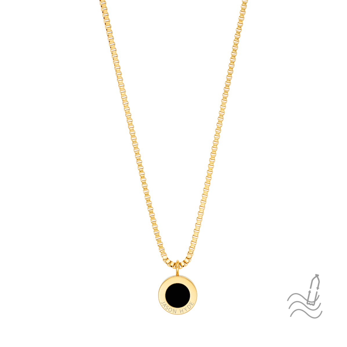 BLACK CHIP NECKLACE