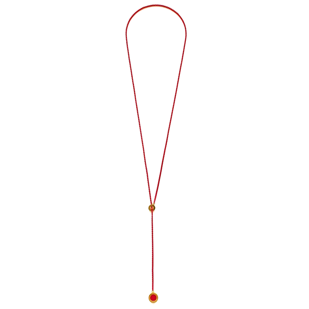 OCEAN RED CHAIN RED CHIP LARIAT