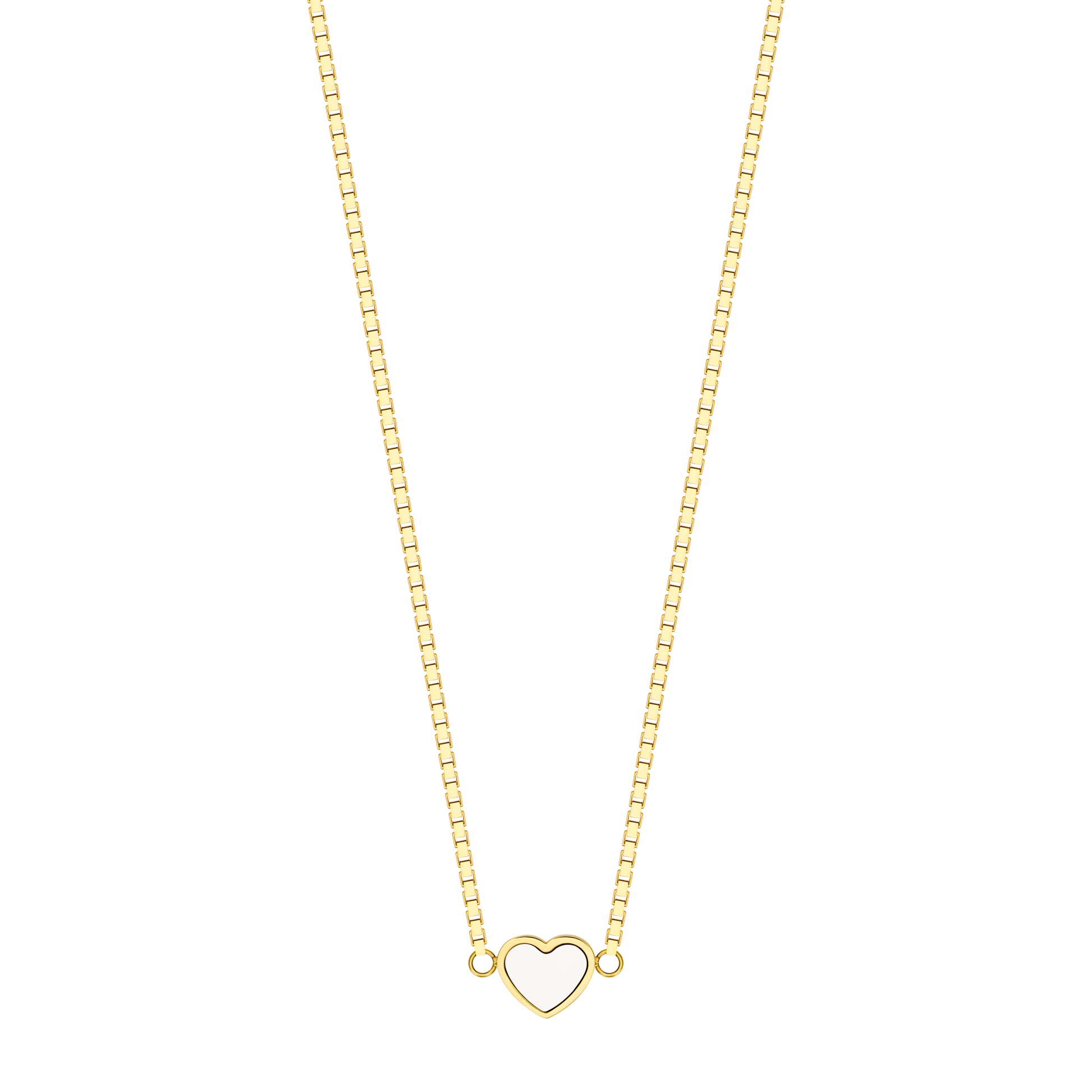 AMARE HEART SHAPED WHITE CHIP NECKLACE