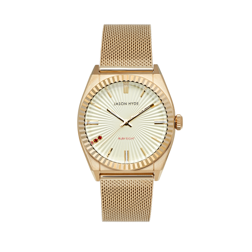 RUBY-EIGHT | 36MM WATCH SUNRAY DIAL - MESH STRAP